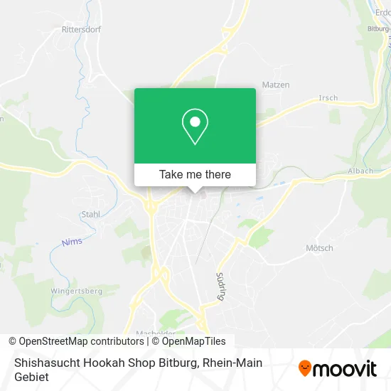 Карта Shishasucht Hookah Shop Bitburg