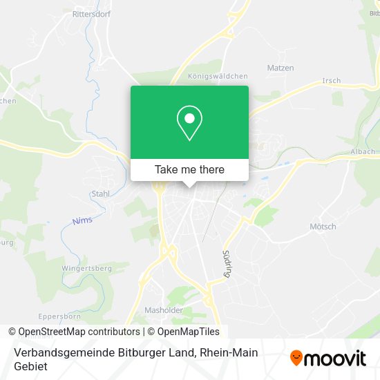 Карта Verbandsgemeinde Bitburger Land