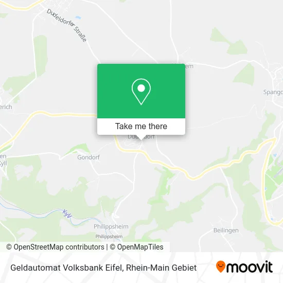 Карта Geldautomat Volksbank Eifel