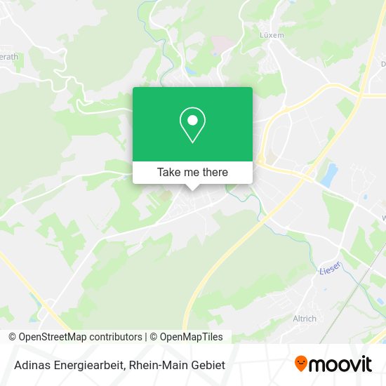 Карта Adinas Energiearbeit
