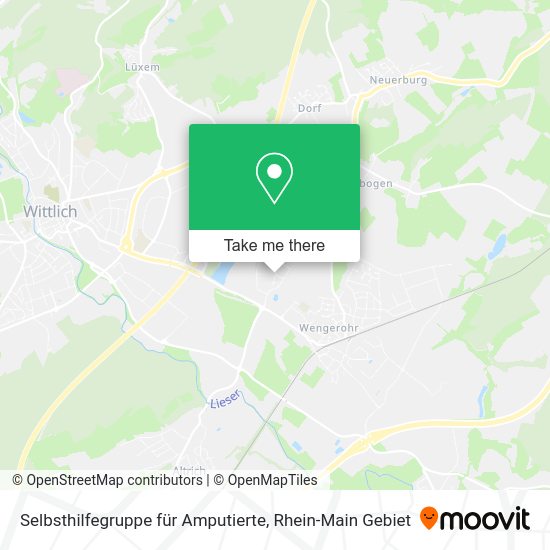 Карта Selbsthilfegruppe für Amputierte