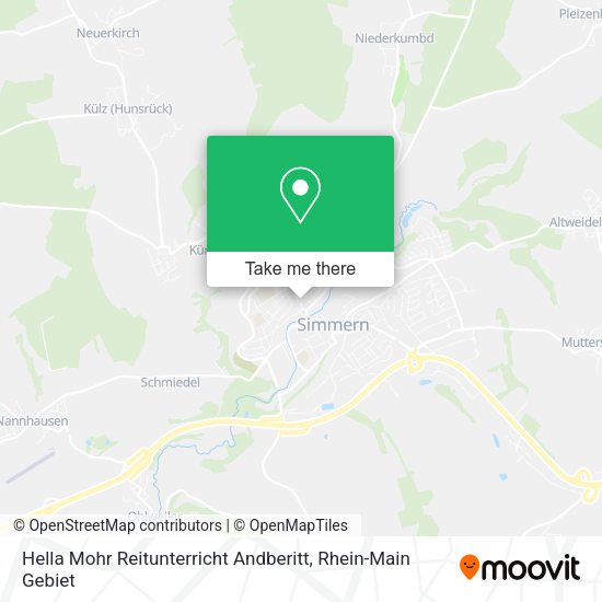 Карта Hella Mohr Reitunterricht Andberitt