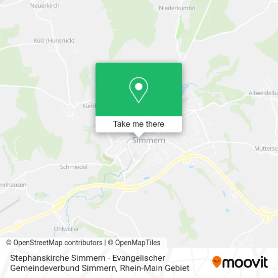 Карта Stephanskirche Simmern - Evangelischer Gemeindeverbund Simmern