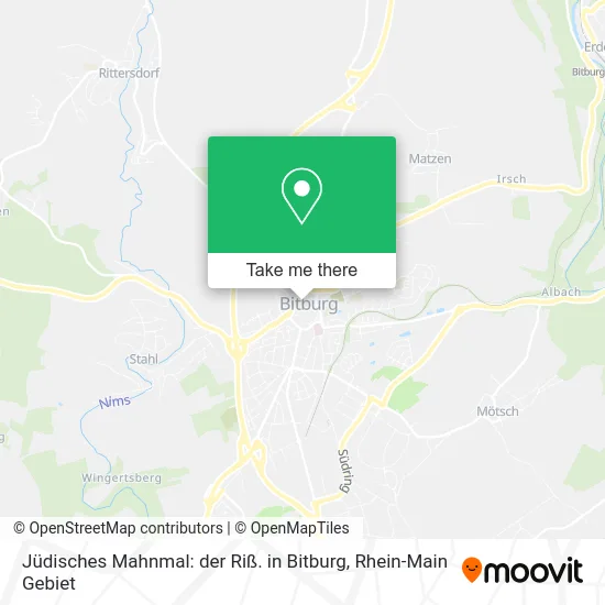 Карта Jüdisches Mahnmal: der Riß. in Bitburg