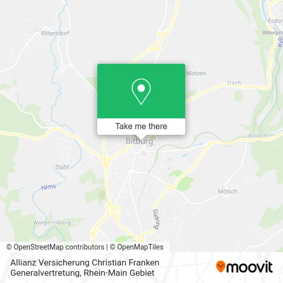 Карта Allianz Versicherung Christian Franken Generalvertretung