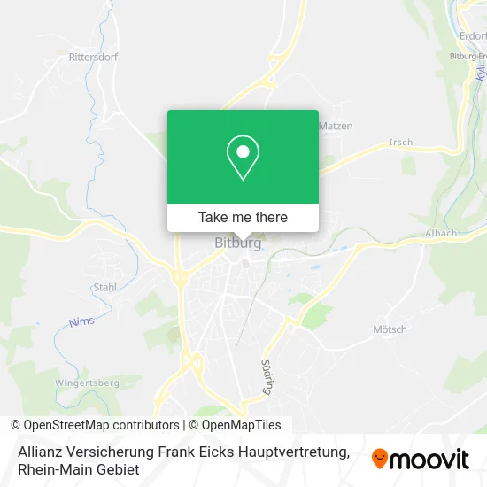 Карта Allianz Versicherung Frank Eicks Hauptvertretung