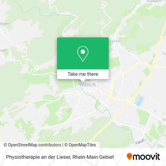 Карта Physiotherapie an der Lieser