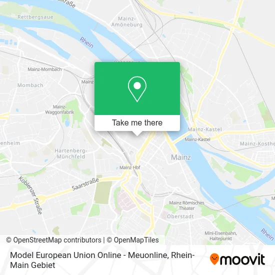 Карта Model European Union Online - Meuonline