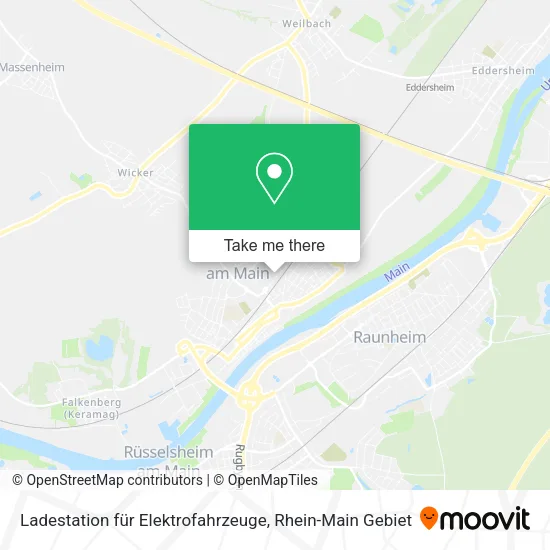 Карта Ladestation für Elektrofahrzeuge