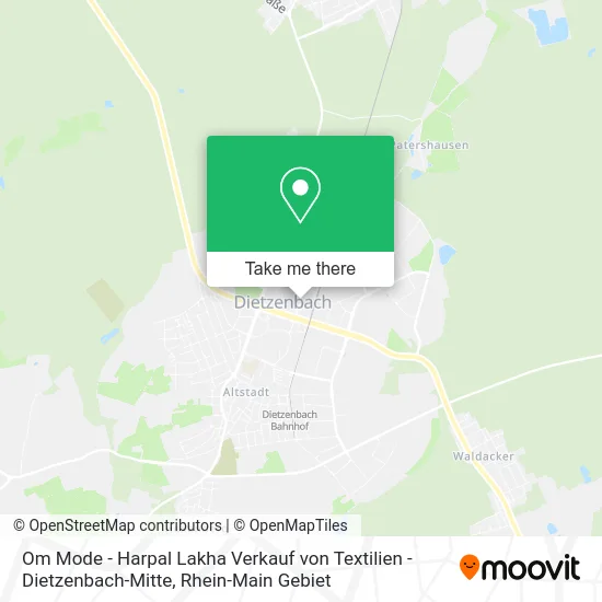 Карта Om Mode - Harpal Lakha Verkauf von Textilien - Dietzenbach-Mitte