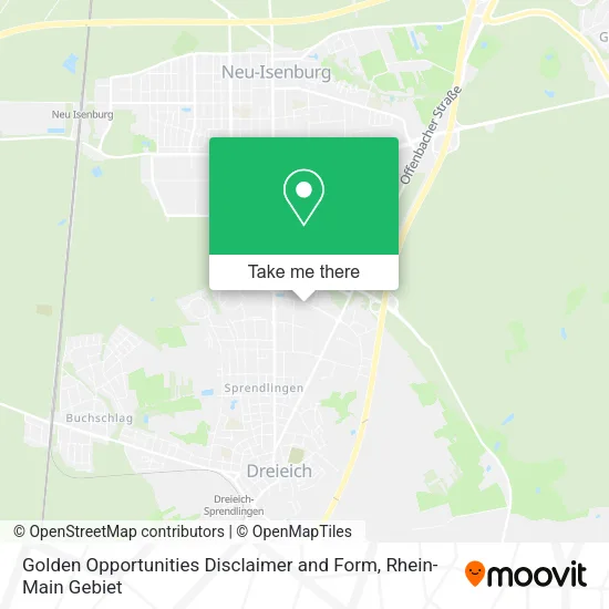 Карта Golden Opportunities Disclaimer and Form