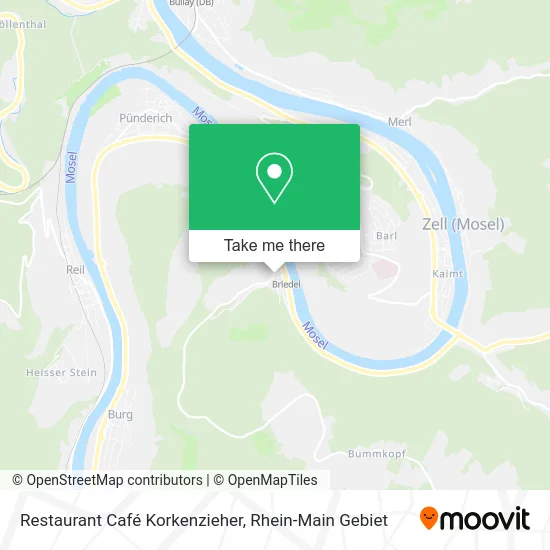 Карта Restaurant Café Korkenzieher