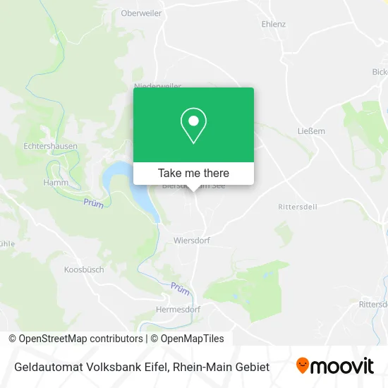 Карта Geldautomat Volksbank Eifel