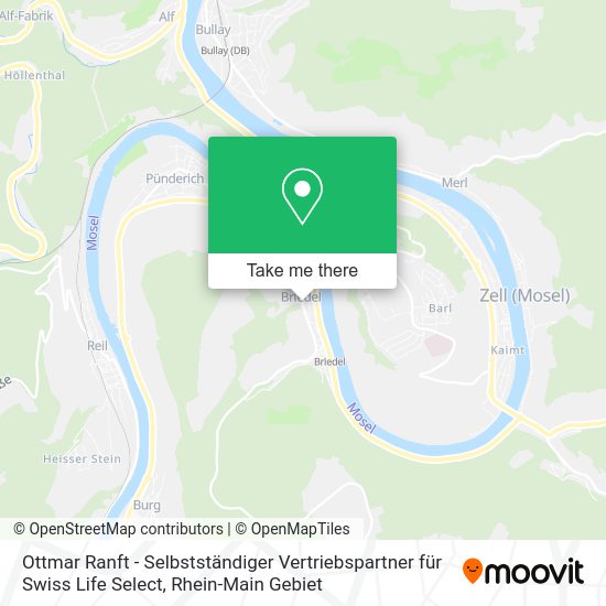 Карта Ottmar Ranft - Selbstständiger Vertriebspartner für Swiss Life Select