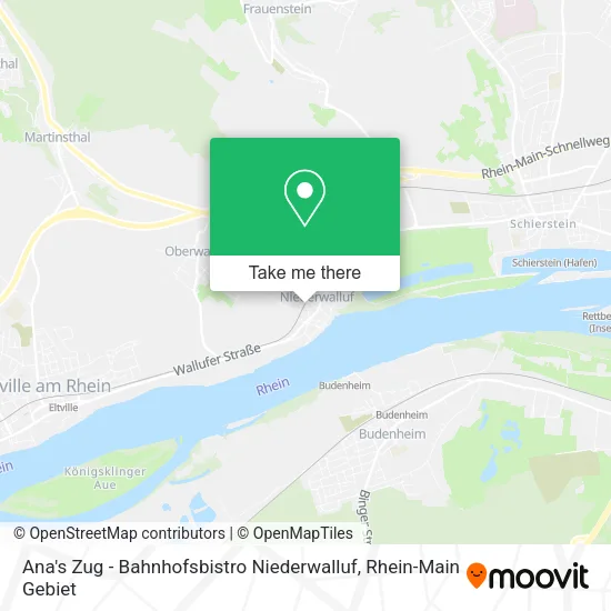 Карта Ana's Zug - Bahnhofsbistro Niederwalluf