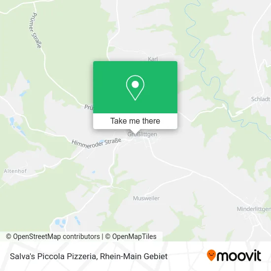 Карта Salva's Piccola Pizzeria