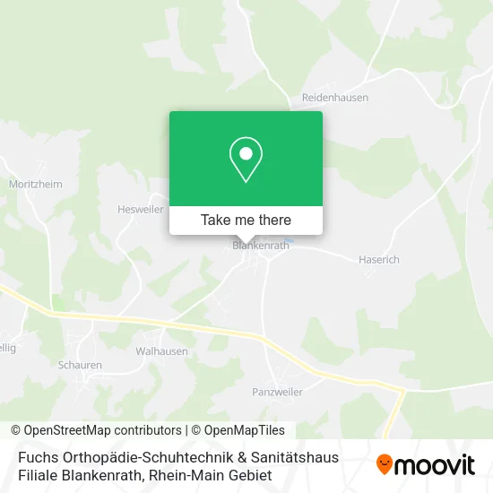 Карта Fuchs Orthopädie-Schuhtechnik & Sanitätshaus Filiale Blankenrath