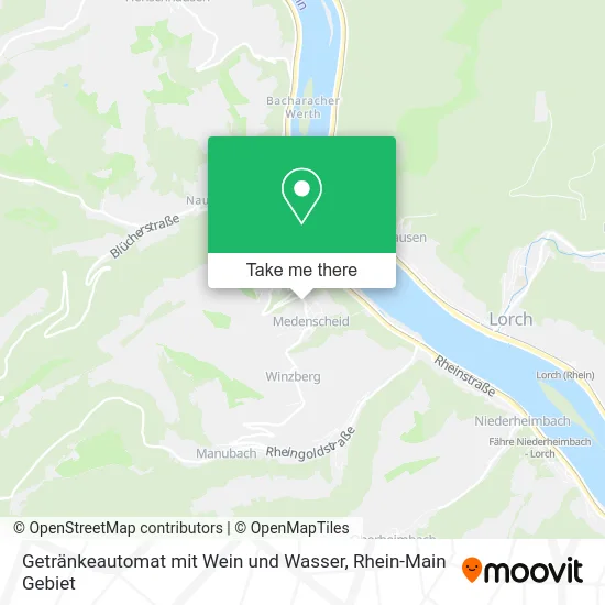 Карта Getränkeautomat mit Wein und Wasser