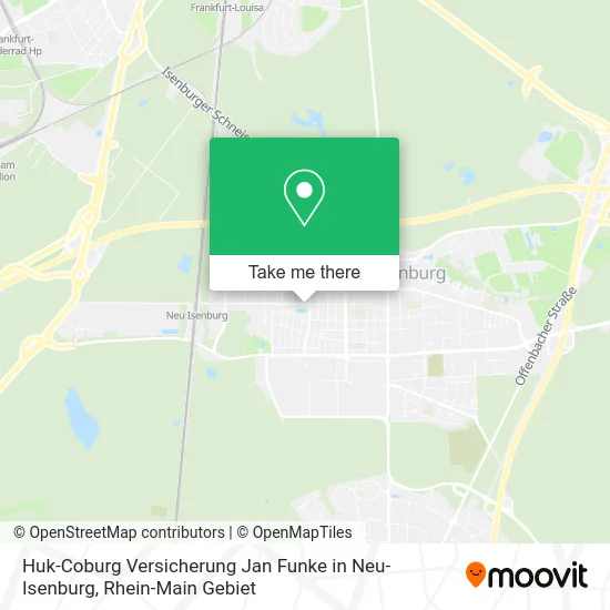 Карта Huk-Coburg Versicherung Jan Funke in Neu-Isenburg