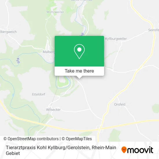 Карта Tierarztpraxis Kohl Kyllburg / Gerolstein