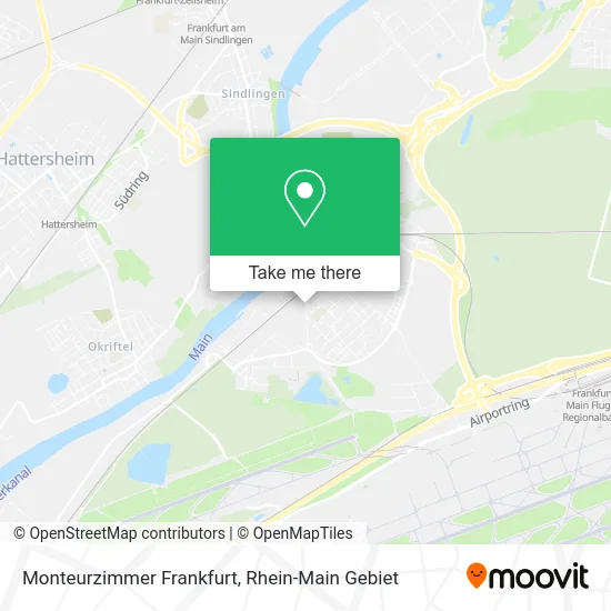 Карта Monteurzimmer Frankfurt