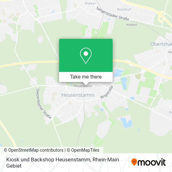 Карта Kiosk und Backshop Heusenstamm