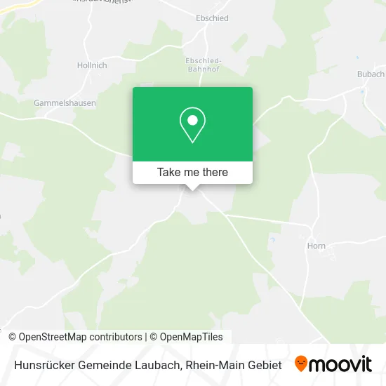 Карта Hunsrücker Gemeinde Laubach