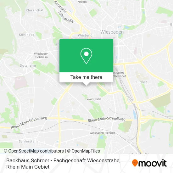 Карта Backhaus Schroer - Fachgeschaft Wiesenstrabe