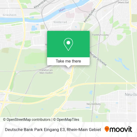 Карта Deutsche Bank Park Eingang E3