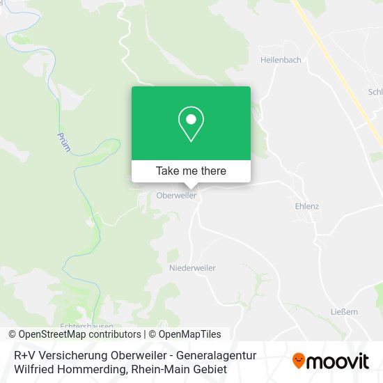 Карта R+V Versicherung Oberweiler - Generalagentur Wilfried Hommerding