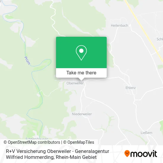 Карта R+V Versicherung Oberweiler - Generalagentur Wilfried Hommerding