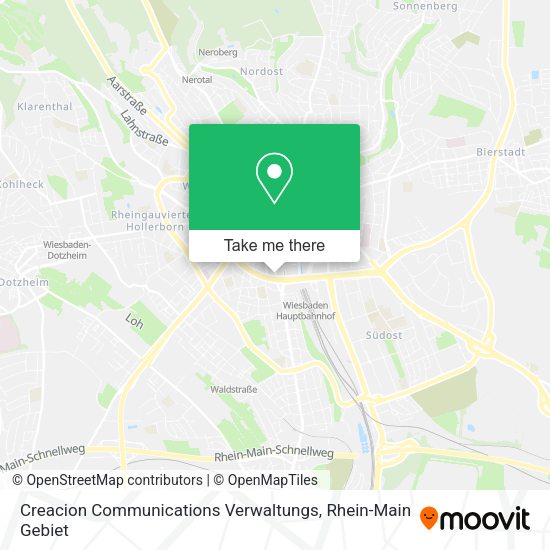 Creacion Communications Verwaltungs map