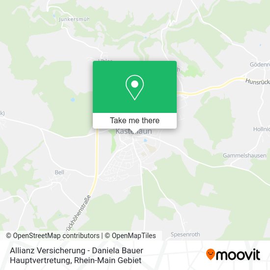 Карта Allianz Versicherung - Daniela Bauer Hauptvertretung