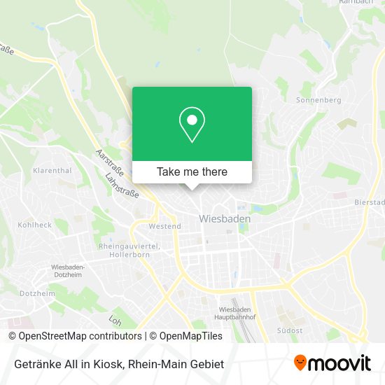 Карта Getränke All in Kiosk