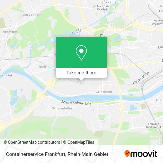 Карта Containerservice Frankfurt