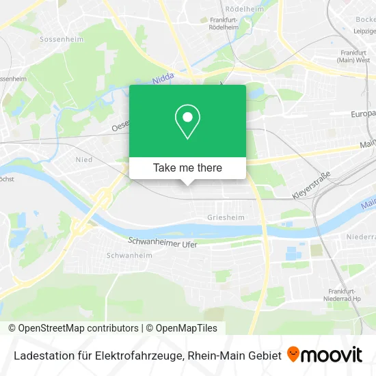 Карта Ladestation für Elektrofahrzeuge
