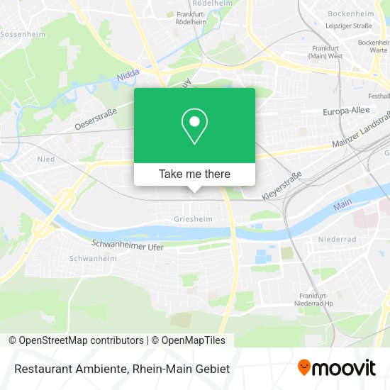 Карта Restaurant Ambiente