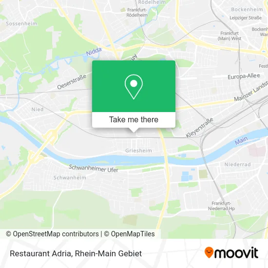 Карта Restaurant Adria