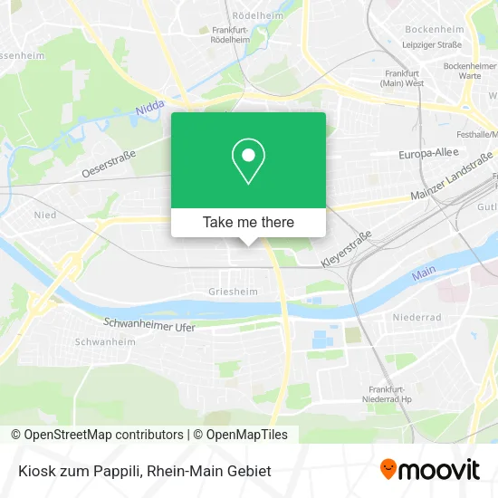 Карта Kiosk zum Pappili