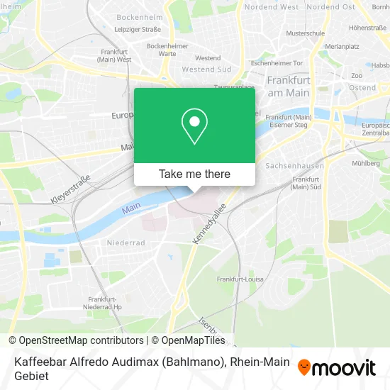 Карта Kaffeebar Alfredo Audimax (Bahlmano)
