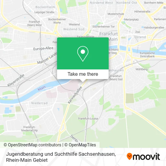 Карта Jugendberatung und Suchthilfe Sachsenhausen