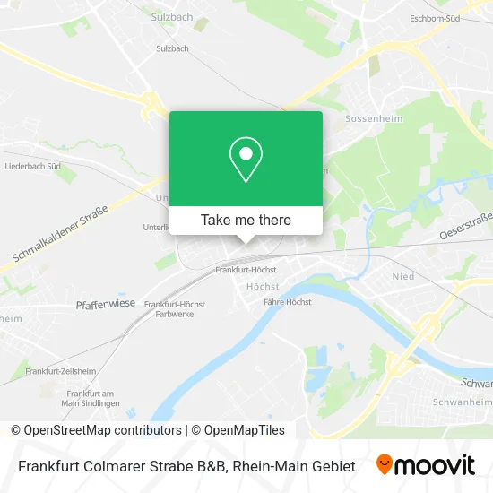 Карта Frankfurt Colmarer Strabe B&B