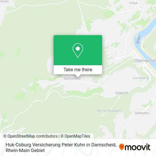 Карта Huk-Coburg Versicherung Peter Kuhn in Damscheid
