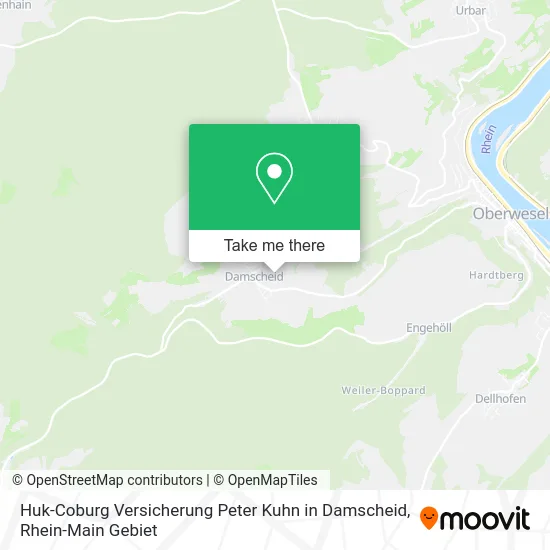Карта Huk-Coburg Versicherung Peter Kuhn in Damscheid