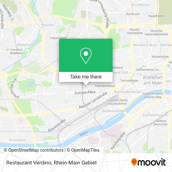 Карта Restaurant Verdino