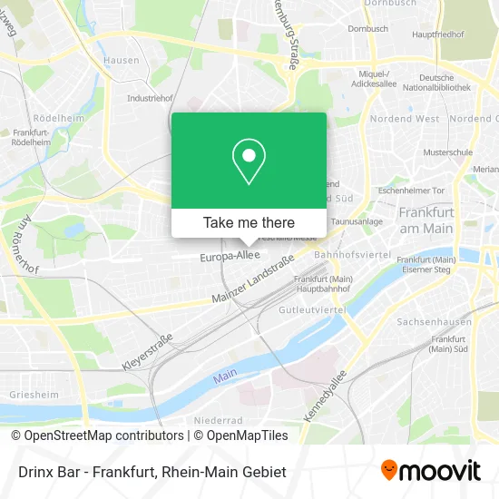 Карта Drinx Bar - Frankfurt
