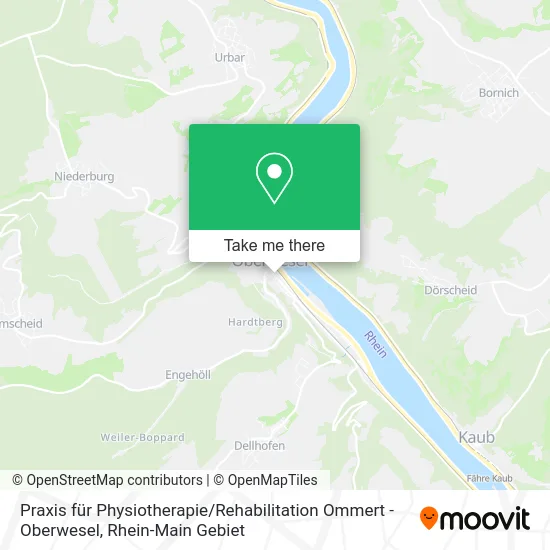 Карта Praxis für Physiotherapie / Rehabilitation Ommert - Oberwesel