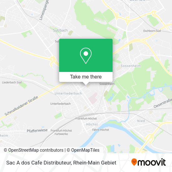Карта Sac A dos Cafe Distributeur
