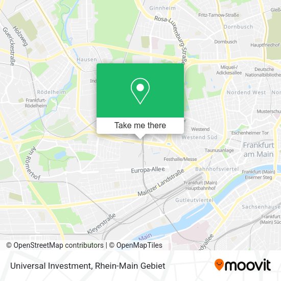 Карта Universal Investment