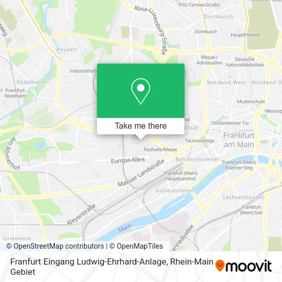 Карта Franfurt Eingang Ludwig-Ehrhard-Anlage